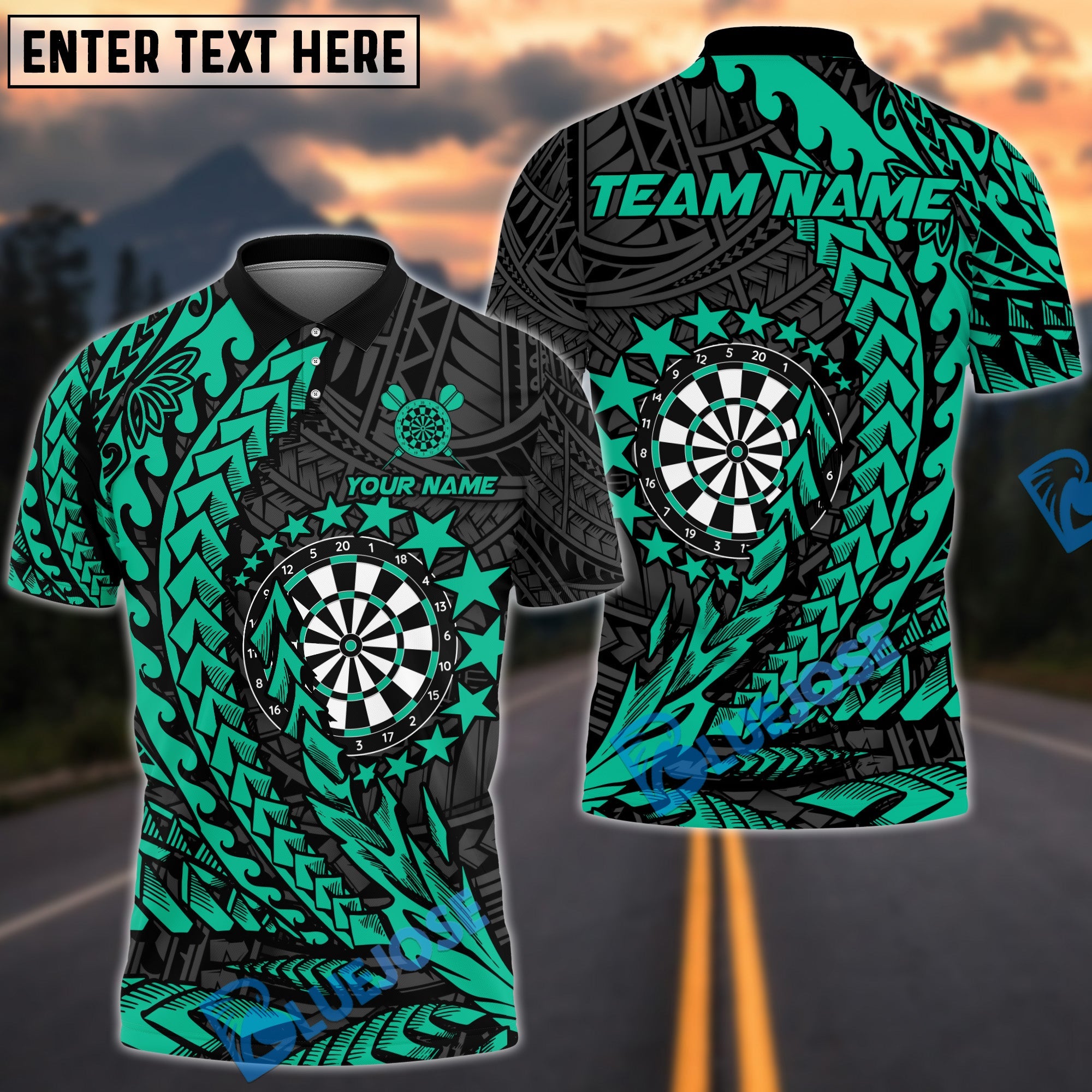 BlueJose Darts Maori Star Customized Name, Team Name 3D Shirt (4 Colors)