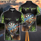 BlueJose Darts Deer Hunting Camo Multicolor Options Personalized Name Shirt (4 Colors)