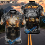 BlueJose Darts Smoke Triple Skulls Customized Name, Team Name 3D Shirt (4 Colors)