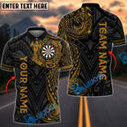 BlueJose Darts Tribal Maori Dragon Multicolor Options Personalized Name Shirt (6 Colors)