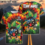BlueJose Darts Tie-Dye Cartoon Design 2 Personalized Name Shirt