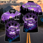 BlueJose Darts Neon Holographic Lips Dartboard Customized Name, Team Name 3D Shirt (4 Colors)