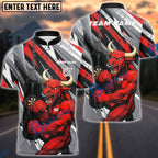 BlueJose Darts Red Bull Dartboard Fighter Strength Customized Name, Team Name 3D Shirt (4 Colors)
