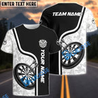 BlueJose Darts Classic Dartboard Strike Personalized Name, Team Name Unisex Shirt (6 Colors)