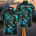 BlueJose Thunder Rising Darts Personalized Name, Team Name Pocket Shirt (6 Colors)
