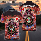BlueJose Darts Pirate Reaper Dartboard Multicolor Options Personalized Name Shirt (4 Colors)