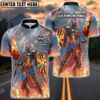 BlueJose Darts Fire Knight Personalized Name, Team Name Unisex Shirt (4 Colors)