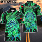 BlueJose Darts Neon Bear Dartboard Kick Pose Multicolor Options Personalized Name Shirt (4 Colors)