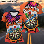 BlueJose Darts Bullseye Target Classic Design Multicolor Options Personalized Name Shirt (4 Colors)