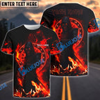 BlueJose Darts Reaper Fire Dark Hood Customized Name, Team Name 3D Shirt (4 Colors)