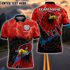 BlueJose Darts Dartboard Hawk With Lightning Personalized Name, Team Name Shirt (4 Colors)