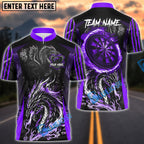 BlueJose Darts Angry Dragon Multicolor Options Personalized Name Pocket Shirt (4 Colors)