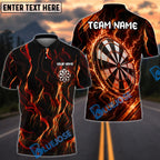 BlueJose Darts Neon Energy Lightning Swirl Personalized Name, Team Name Unisex Shirt (4 Colors)