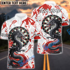 BlueJose Darts Storm Dragon Dartboard Multicolor Options Personalized Name Shirt (4 Colors)