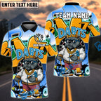 BlueJose Darts Graffiti Bulldog King Style Personalized Name, Team Name Shirt (4 Colors)