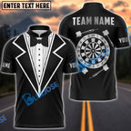 BlueJose Darts Tuxedo Triple Dartboard Black Personalized Name Shirt