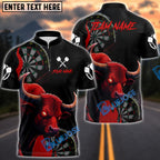 BlueJose Darts Bull Fury Personalized Name, Team Name Shirt (4 Colors)