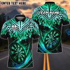 BlueJose Darts Luxury Gold Tribal Pattern Dartboard Multicolor Options Personalized Name Shirt (6 Colors)