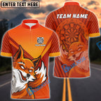 BlueJose Darts Blazing Fox Dartboard Multicolor Options Personalized Name Shirt (4 Colors)