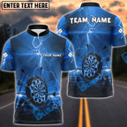 BlueJose Darts Lightning Glow Storm Personalized Name, Team Name Unisex Shirt (4 Colors)