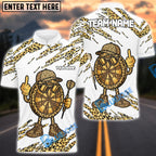 BlueJose Darts Leopard Cartoon Character Design Multicolor Options Personalized Name Shirt (6 Colors)