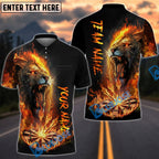 BlueJose Darts Fiery Lion Flame Customized Name, Team Name 3D Shirt (4 Colors)