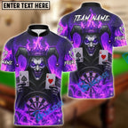 BlueJose Darts Evil Joker Fire Cards Customized Name, Team Name 3D Shirt (4 Colors)