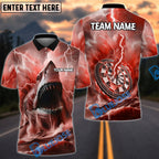 BlueJose Darts Shark and Lightning Customized Name, Team Name 3D Shirt (4 Colors)