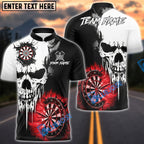 BlueJose Darts Dead Aim Skull Multicolor Options Personalized Name Shirt (4 Colors)