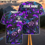 BlueJose Darts Flaming Dartboard Attitude Graffiti Pattern Personalized Shirt (4 Colors)
