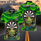 BlueJose Darts Grumpy Turtle Personalized Name, Team Name Unisex Shirt (4 Colors)