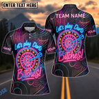 BlueJose Darts Let‚Äôs Play Darts Neon Attitude Style Personalized Name, Team Name Shirt