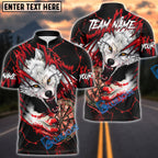 BlueJose Darts Bloody Wolf Old Dartboard Multicolor Options Personalized Name Shirt (4 Colors)