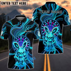 BlueJose Darts Neon Angry Bunny Dartboard Intense Glow Multicolor Options Personalized Name Shirt (4 Colors)