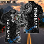 BlueJose Darts Tribal Maori Dragon Multicolor Options Personalized Name Shirt (6 Colors)
