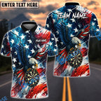 BlueJose Darts Bald Eagle Darts USA Flag Personalized Name Shirt