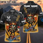 BlueJose Darts King DartBoard With Beer Design Customized Name, Team Name 3D Shirt (4 Colors)
