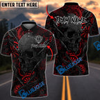 BlueJose Darts Skull Mechanical Gears Customized Name, Team Name 3D Shirt (4 Colors)