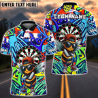 BlueJose Darts Cool Bee Graffiti Urban Style Customized Name, Team Name 3D Shirt (4 Colors)