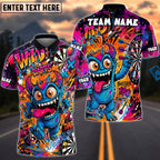 BlueJose Darts Crazy Monster Graffiti Personalized Name, Team Name Unisex Shirt (4 Colors)