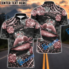 BlueJose Darts Queen Lips Crown Roses Leopard Pearl Pattern Personalized Name Shirt