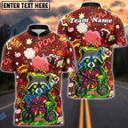 BlueJose Darts Raccoon Dartboard Comic Explosion Multicolor Options Personalized Name Shirt (4 Colors)