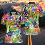 BlueJose Darts Crocodile Cartoon Personalized Name Shirt