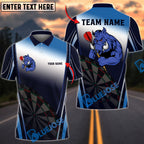BlueJose Darts Boar Dartboard Gradient Multicolor Options Personalized Name Shirt (4 Colors)