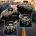 BlueJose Darts Leopard Lips Dartboard Personalized Name, Team Name Shirt (6 Colors)