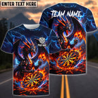 BlueJose Darts Storm Dragon Lightning Fury Personalized Name, Team Name Unisex Shirt (4 Colors)