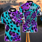 BlueJose Darts Neon Leopard Print Darboard Graphic Multicolor Options Personalized Name Shirt (6 Colors)