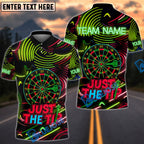 BlueJose Just the Tip Funny Darts Neon Style Personalized Name, Team Name Shirt