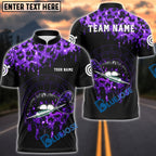 BlueJose Darts Leopard Lips Dartboard Personalized Name, Team Name Shirt (6 Colors)