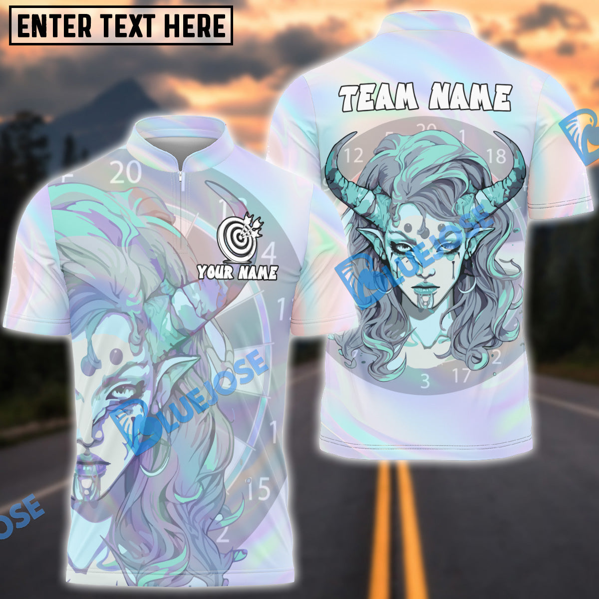 BlueJose Darts Mystic Elf Customized Name, Team Name 3D Shirt (4 Colors)